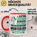 Musikverleger Geschenk Tasse Lustiger Spruch Erheben Sie Sich Der Musikverleger Betritt den Raum Rot Trendation
