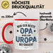 Opa Großvater Tasse Geschenk Lustige Geschenkidee Spruch Nur Der Beste Opa Wird Zum Uropa Befördert Rot Trendation