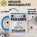 Radfahrer Tasse Geschenk für Radfahrer Geburtstag Lustiger Spruch Kaffee-Becher Was Ist Deine Superkraft Blau Trendation
