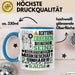 Musikgeschäftsinhaber Geschenk Tasse Lustiger Spruch Erheben Sie Sich Der Musikgeschäftsinhaber Betritt den Raum Blau Trendation