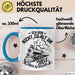 Modelleisenbahn Tasse Geschenk Ich Bin Nicht Zu Alt Um Mit Zügen Zu Spielen Eisenbahner Zugführer Geschenkidee Kaffee-Becher Blau Trendation