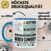 Rodeo-Cowboy Geschenk Tasse Lustiger Spruch Erheben Sie Sich Der Rodeo-Cowboy Betritt den Raum Blau Trendation