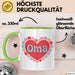 Oma Tasse Geschenkidee Oma Herz Liebende Familie Nana Grün Trendation