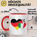 Deutschland Italien Tasse Geschenk Halb Italiener Deutsche Geschenkidee Fußball 2025 Rot Trendation