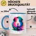 Buntes Meerschweinchen Tierliebhaber Tasse Geschenk Lustige Geschenkidee Spruch Blau Trendation