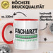 Facharzt Tasse Geschenk Werdender Arzt Geschenkidee Studium Medizin Kaffee-Becher Rot Trendation