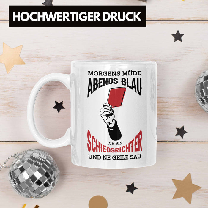 Schiedsrichter Tasse Geschenk für Schiedsrichter mit Spruch Weiß Trendation