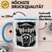 Waschbär Tierliebhaber UFO Alien Tasse Geschenk Lustige Geschenkidee Spruch Blau Trendation