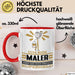 Maler Geschenk Tasse Ich Bin Maler Aber Sag Doch Einfach Superheld Lustige Geschenkdiee für Maler Kaffee-Becher Rot Trendation
