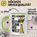 Office Arbeitskollege Tasse Geschenk Lustige Geschenkidee Spruch Willkommen Im Besten Team Der Welt Grün Trendation