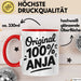 Anja Tasse Geschenk Original 100% Anja Geschenkidee Geburtstag Rot Trendation