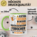 Forscher Geschenk Tasse Lustiger Spruch Erheben Sie Sich Der Forscher Betritt den Raum Grün Trendation