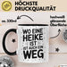 Heike Tasse Geschenk Wo Eine Heike Ist Ist Auch Ein Weg Geschenkidee Becher mit Name Schwarz Trendation