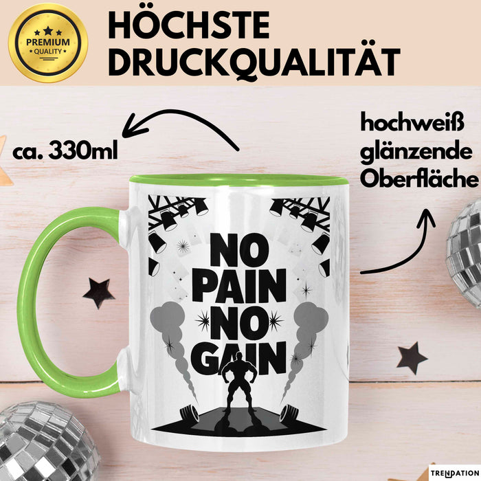 Bodybuilder Tasse Geschenk Lustige Geschenkidee Spruch Für Muskel Aufbau Fans Grün Trendation