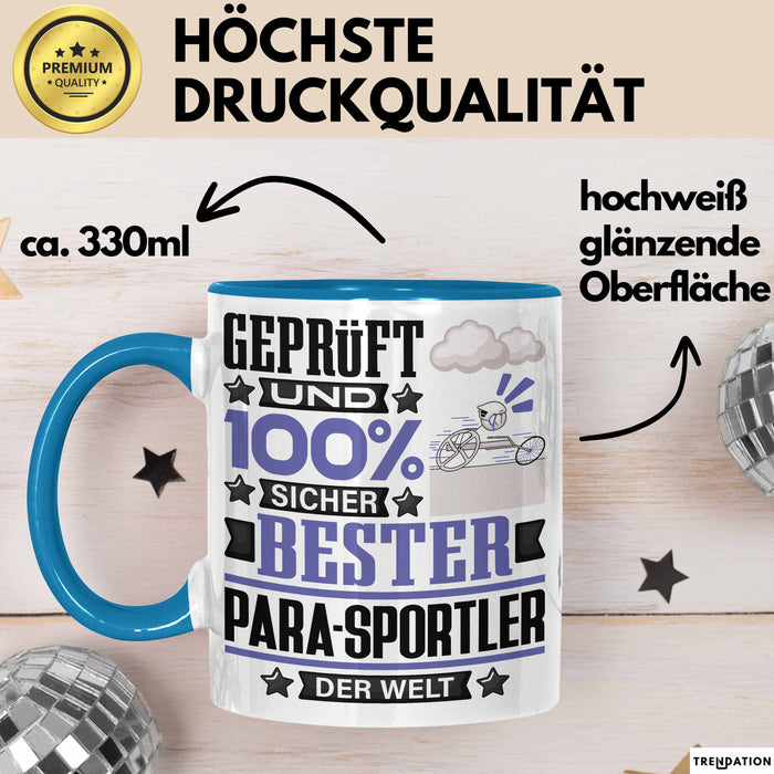 Para-Sportler Geschenk Lustiger Spruch für Para-Sportler Geschenkidee Bester Para-Sportler Der Welt Blau Trendation