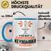 Keyboarder Geschenk Tasse So Gut Kann Nur Ein Keyboarder Aussehen Geschenkidee Kaffee-Becher Blau Trendation