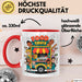 Strassen Food Liebhaber Tasse Geschenkidee für Foodtruck Fan Rot Trendation
