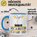 Geschenk für Violinistin Tasse Lustige Geschenkidee Geburtstag Ich Bin Violinistin Ich Darf Das Blau Trendation