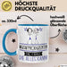Musikproduzentin Geschenk Tasse Becher Die Frau Die Allen Kann Geschenkidee für eine Musikproduzentin Lustig Blau Trendation
