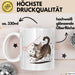 Katzenliebhaber Tasse Geschenkidee für Katzenfreunde Weiß Trendation