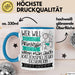 Katzenspielzeug-Designerin Tasse Geschenk Spruch Wer Will Schon Prinzessin Sein Wenn Man Auch Katzenspielzeug-Designerin Sein Kann Blau Trendation