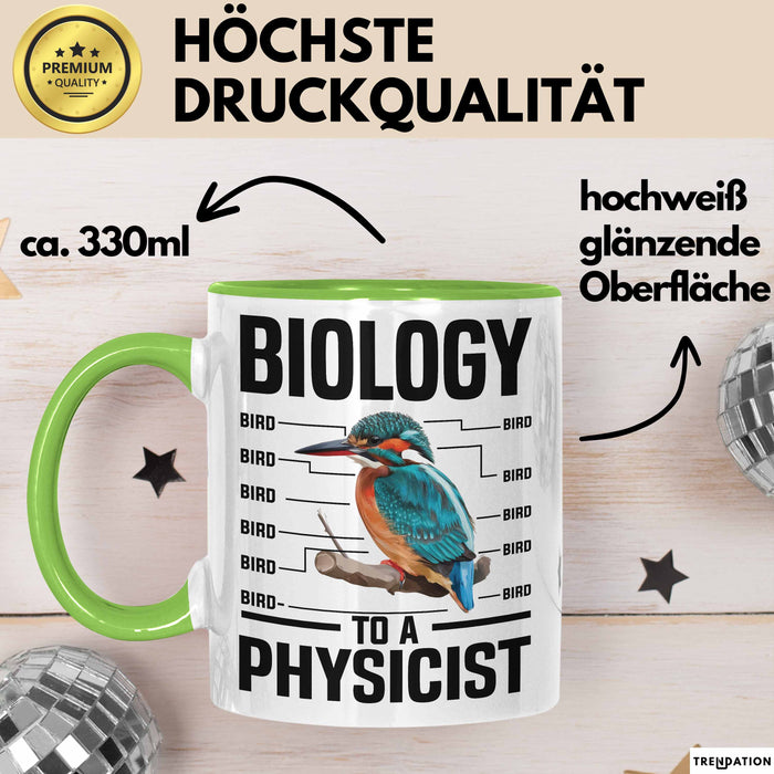 Physiker Geschenk Schüler Wissenschaft Biologie Mikrobiologie Tasse Grün Trendation