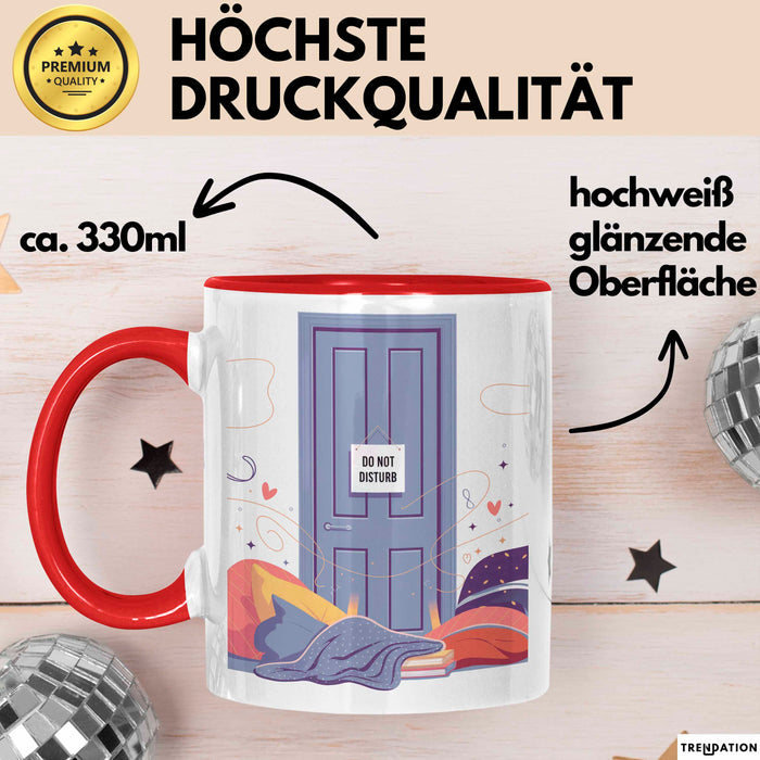 Introvertierter Tasse Geschenk Lustige Geschenkidee Spruch Für Ruhige Köpfe Rot Trendation