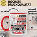 Ringer Geschenk Tasse Lustiger Spruch Erheben Sie Sich Der Ringer Betritt den Raum Rot Trendation