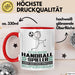 Handballspieler Geschenk Tasse Ich Bin Handballspieler Aber Sag Doch Einfach Superheld Lustige Geschenkdiee für Handballspieler Kaffee-Becher Rot Trendation