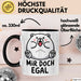 Sarkastischer Bär Tasse Geschenk Lustige Geschenkidee Spruch Mir Doch Egal Schwarz Trendation