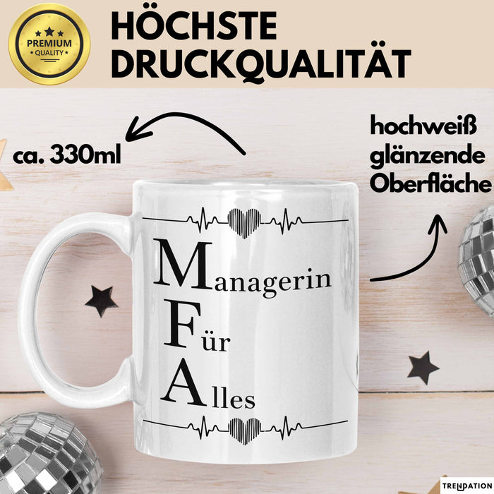 Medizinischer Assistent Arzt Tasse Geschenk Lustige Geschenkidee Spruch Managerin Für Alles Weiß Trendation