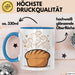 Brotbäcker Tasse Geschenkidee für Teigknet Fan Blau Trendation