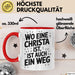 Christa Tasse Geschenk Wo Eine Christa Ist Ist Auch Ein Weg Geschenkidee Becher mit Name Rot Trendation