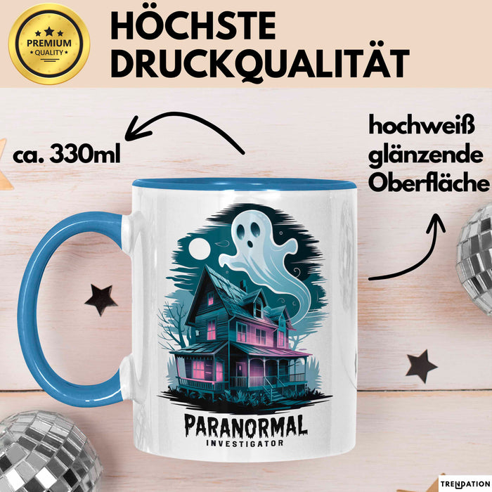 Paranormaler Ermittler Tasse Geschenkidee für Blau Trendation