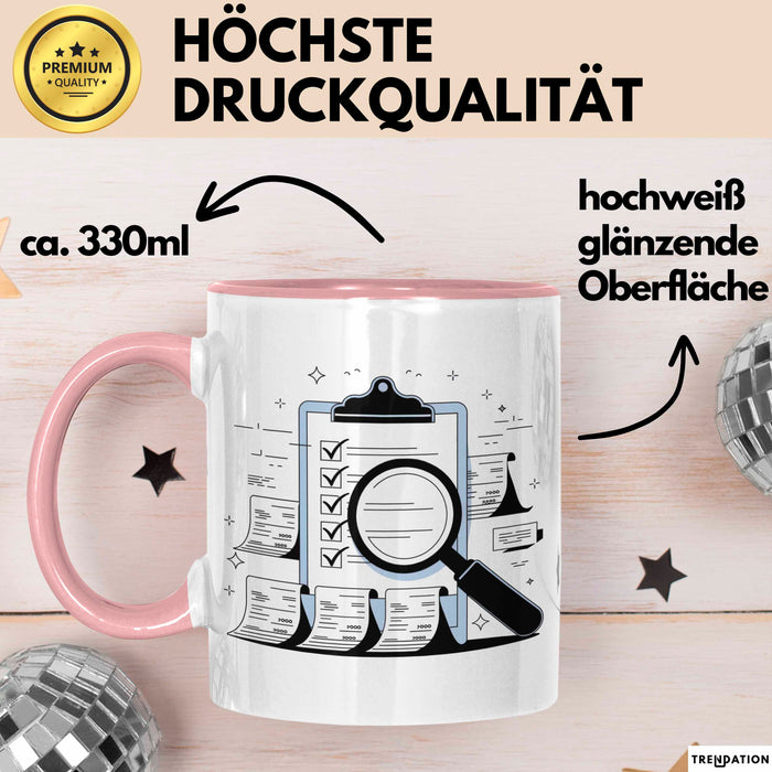 Wirtschaftsprüfer Tasse Geschenk Lustige Geschenkidee Spruch Für Detail Prüfer Rosa Trendation