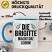 Brigitte Tasse Geschenk Die Brigitte Macht Dat Schon Geschenkidee Becher mit Name Blau Trendation
