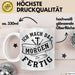 Handwerker Geschenk Tasse KFZ Mechaniker Hausmeister Mechatroniker Geschenkidee Spruch Ich Mach Das Morgen Sanitär Kaffee-Becher Männer Weiß Trendation
