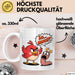 Regenwurm Vogel Tasse Geschenk Lustige Geschenkidee Spruch Ääh Miau Weiß Trendation