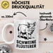 Schweinebauer Schweine Tier Tasse Geschenk Lustige Geschenkidee Spruch Schweineflüsterer Weiß Trendation