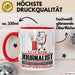 Journalist Geschenk Tasse Ich Bin Journalist Aber Sag Doch Einfach Superheld Lustige Geschenkdiee für Journalist Kaffee-Becher Rot Trendation