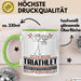 Triathlet Geschenk Tasse Ich Bin Triathlet Aber Sag Doch Einfach Superheld Lustige Geschenkdiee für Triathlet Kaffee-Becher Grün Trendation