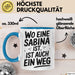 Sabina Tasse Geschenk Wo Eine Sabina Ist Ist Auch Ein Weg Geschenkidee Becher mit Name Blau Trendation