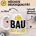 Bauleiter Bauunternehmer Tasse Geschenk Lustige Geschenkidee Spruch Bau Aufsicht Weiß Trendation