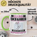 Skifahrer Tasse Geschenk für Skifahrer Geburtstag Lustiger Spruch Kaffee-Becher Was Ist Deine Superkraft Grün Trendation