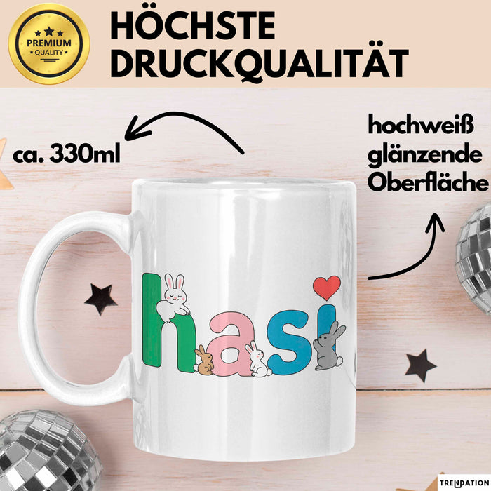 Kaninchen Hase Tierliebhaber Tasse Geschenk Lustige Geschenkidee Spruch Hasi Trendation