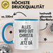 Christa Tasse Geschenk Alles Ist Gut Christa Ist Jetz Da Geschenkidee Becher mit Name Blau Trendation