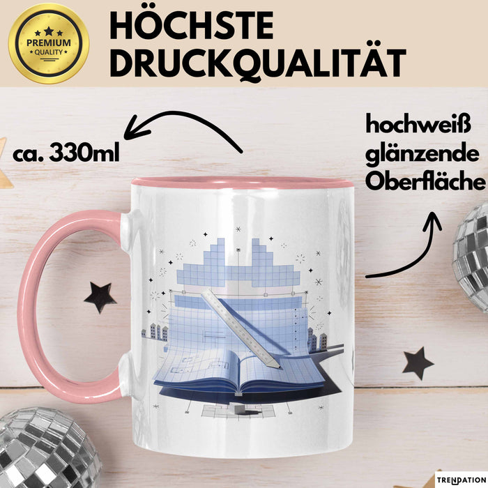 Architekt Tasse Geschenk Lustige Geschenkidee Spruch Für Design Denker Rosa Trendation