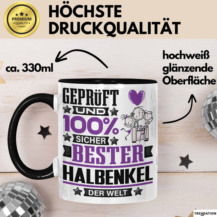 Halbenkel Geschenk Lustiger Spruch für Halbenkel Geschenkidee Bester Halbenkel Der Welt Schwarz Trendation
