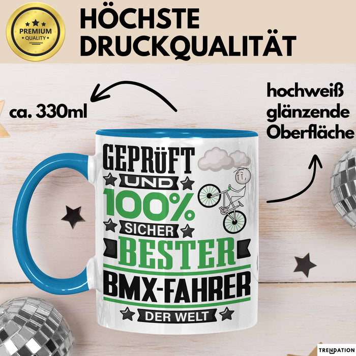 BMX-Fahrer Geschenk Lustiger Spruch für BMX-Fahrer Geschenkidee Bester BMX-Fahrer Der Welt Blau Trendation