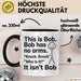 Lustige Tasse Geschenk Bob Has No Arms Knock Knock Geschenkidee Witz Schwarz Trendation